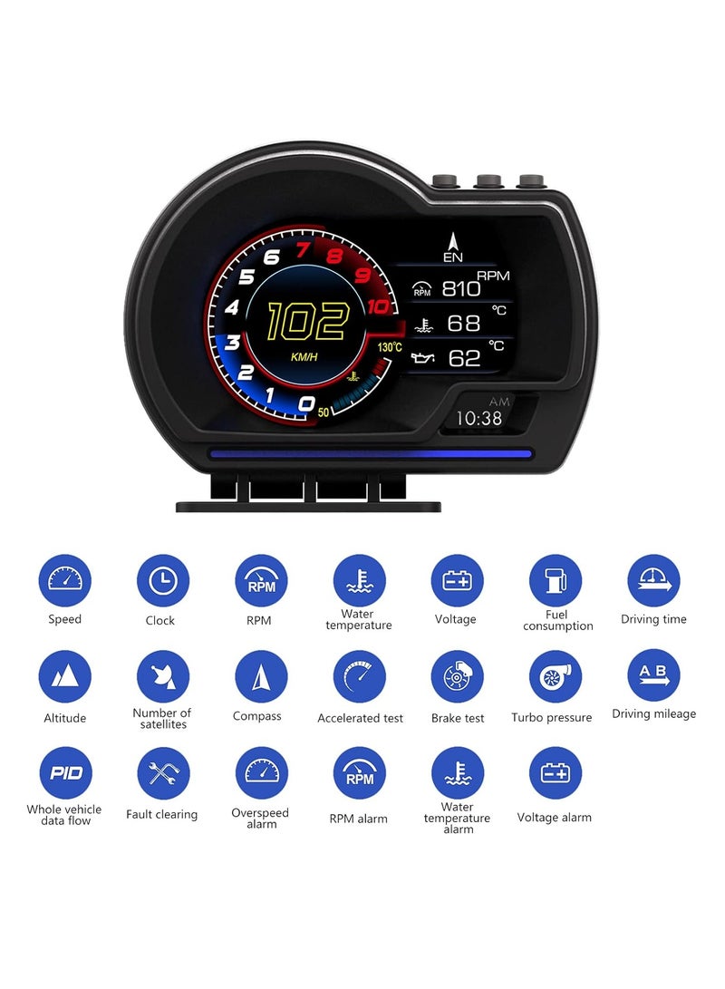 Hicomony Car High Definition Headsup Display Speedometer - Image 5