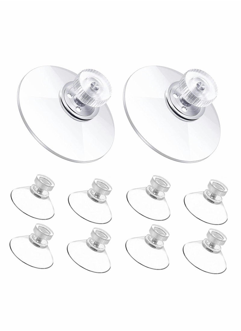 10pcs Suction Cup Glass Suction Pads 40mm Clear PVC Strong Sucker Holder with Screw Nut for Car Shade Cloth Bathroom Wall Door Window - Image 1