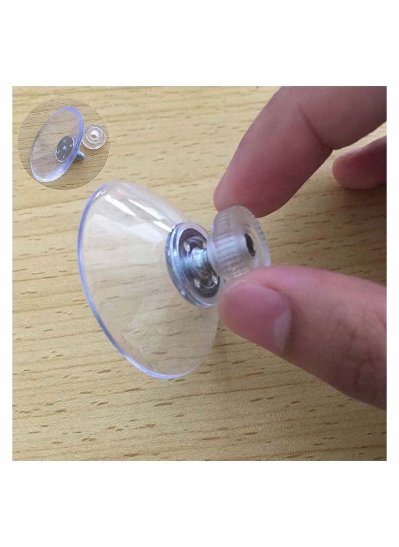 10pcs Suction Cup Glass Suction Pads 40mm Clear PVC Strong Sucker Holder with Screw Nut for Car Shade Cloth Bathroom Wall Door Window - Image 3