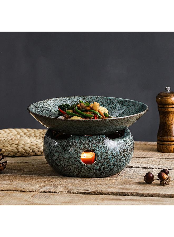 Bluejw Ceramic Heat Preservation Dish Plate Commercial Furnace Suit Candle Heating Steamed Fish Plate Dry Pot Plate Hotel Creative Tableware - Image 2