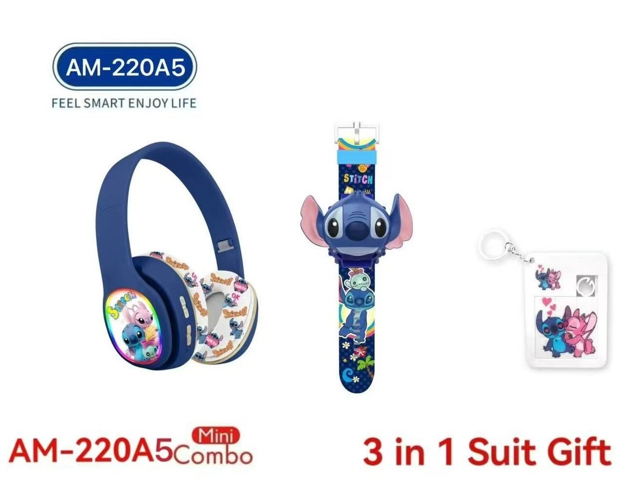 stitch Stitch Kids Bluetooth Headphones With 3-in-1 Gift Set Z27A0B3BB42102282F836Z