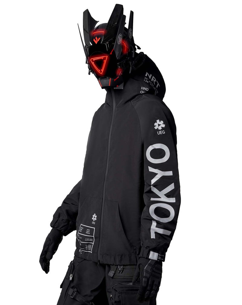 Niepce Inc Japanese Streetwear Waterproof Windbreaker Jackets for Men (Black, Small) - Image 3