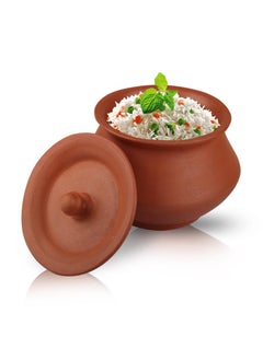 BHANVI BHANVI Handcrafted Terracotta Brown Mitti Round Curd Handi Traditional Earthenware for Authentic Taste and Natural Storage R2 975 ML  - Image 1