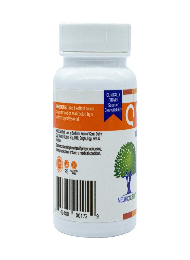 Neuro Needs كيو نيدز® كو كيو إتش-سي إف يوبيكوينول 100 ملغ كو كيو 10، مثبت سريريًا، توصيل مُحسّن لامتصاص أقصى، دعم مُعزز للميتوكوندريا، مضاد للأكسدة لصحة القلب، 60 كبسولة هلامية - Image 4