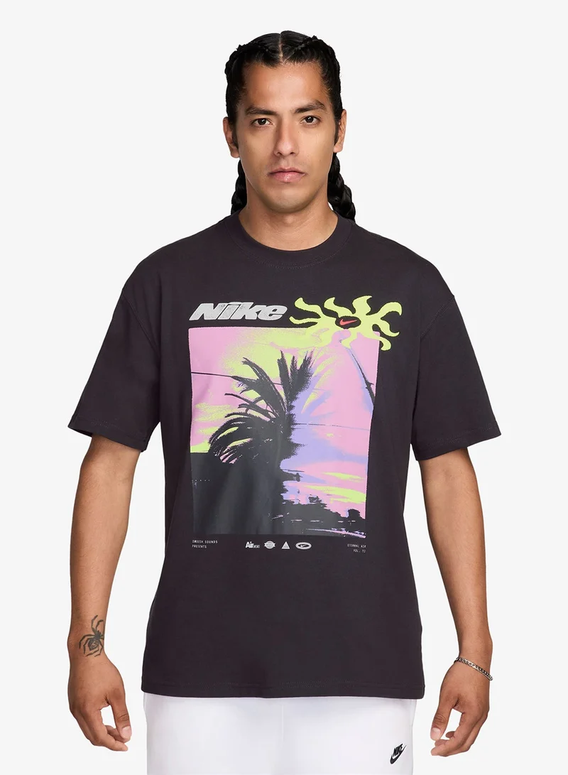 نايكي تيشيرت شجرة النخيل فضفاض