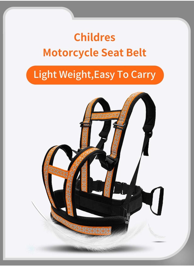 Child Motorcycle Safety Harness for Kids, Anti-Fall Bike Motorcycle Back Seat Belt, Cycling Walking Harness, Secure Reflective Strip Design, Suitable 2-12 Ages, Orange/Black - pzsku/Z27A0DF7B7DF334587ECDZ/45/_/1733887702/0050fe2e-43e4-418e-a6fc-beec6fe10fad