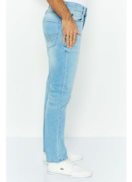 Seven 7 Men Slim Fit Washed  Denim Jeans, Blue  - Image 4