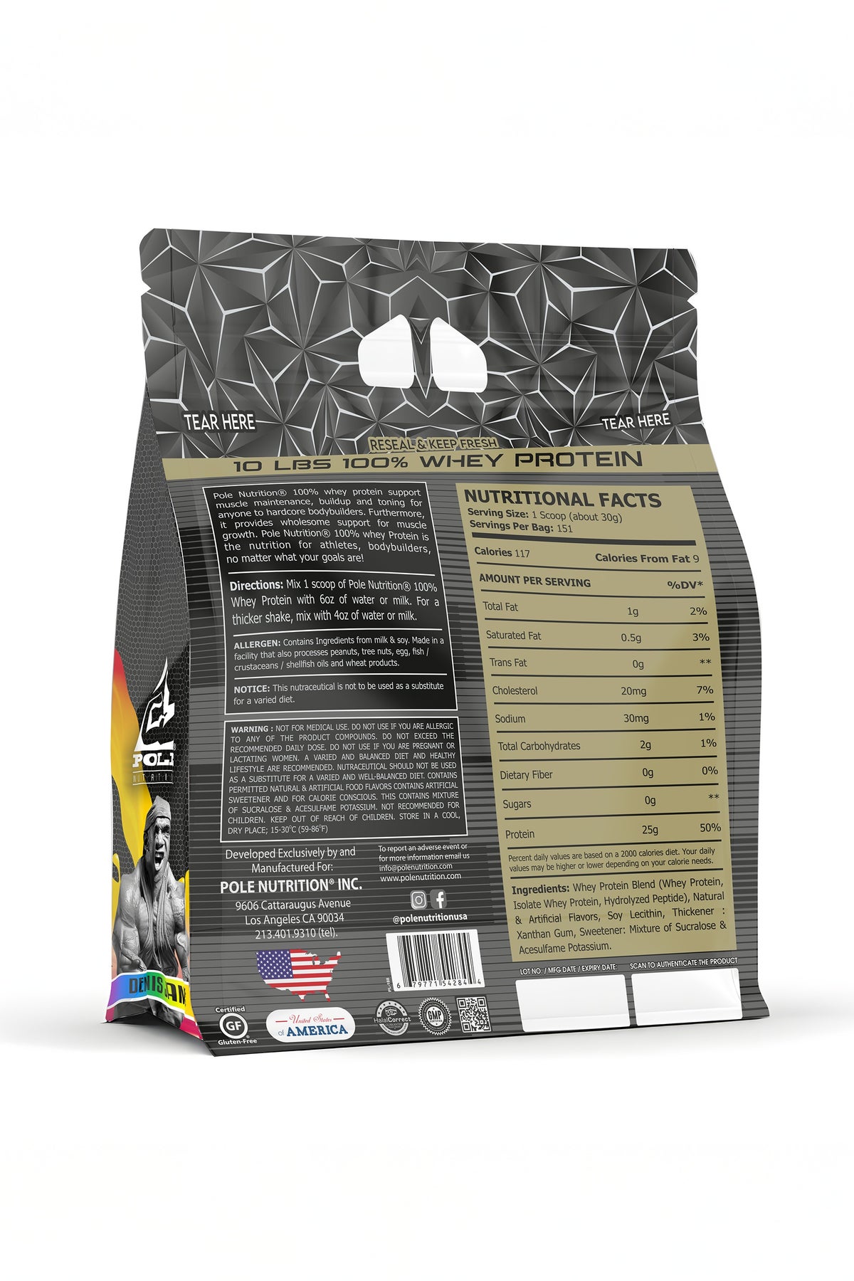 100% Whey Protein 10 Lbs (4.53Kg) - High Protein Lean Shake With Zero Sugar (Neapolitan Ice Cream)