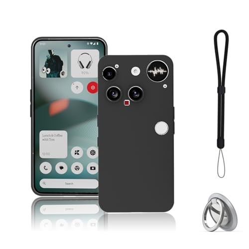 NOUKAJU Case for Nothing Phone 3, TPU Protective Case,Stand Function,Adjustable Bracket,Anti-Drop,Shockproof,Protective Cover for Nothing Phone 3(Black) - Image 1