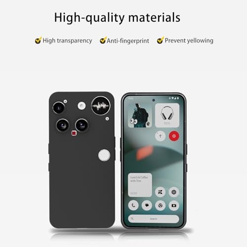 NOUKAJU Case for Nothing Phone 3, TPU Protective Case,Stand Function,Adjustable Bracket,Anti-Drop,Shockproof,Protective Cover for Nothing Phone 3(Black) - Image 2