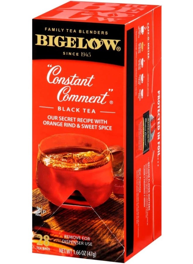 Bigelow Tea Bigelow Constant Comment Tea 28-Count Box (Pack of 1) Spiced Premium Black Tea with Orange Peel Antioxidant-Rich Full Caffeine Black Tea in Foil-Wrapped Bags - Image 3