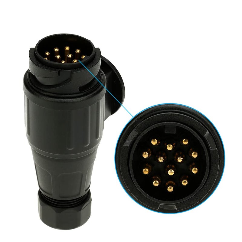 13 Pin N Type Trailer Plug Socket 12V For Caravan Fridge Battery Charging Screw Connection - Image 2