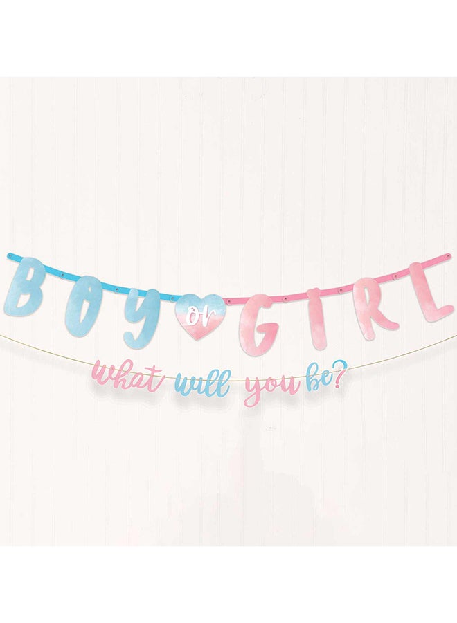 Amscan The Big Reveal Jumbo Letter Banner Kit Decoration, Baby Shower Party Supplies