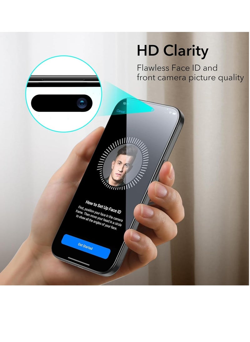 ELTRAZONE ELTERAZONE Compatible with iPhone 15 plus Screen Protector Set, 2.5D Curved Edges, Full-Coverage 5D Tempered Glass, Military-Grade Protection, Scratch Resistant - Image 5