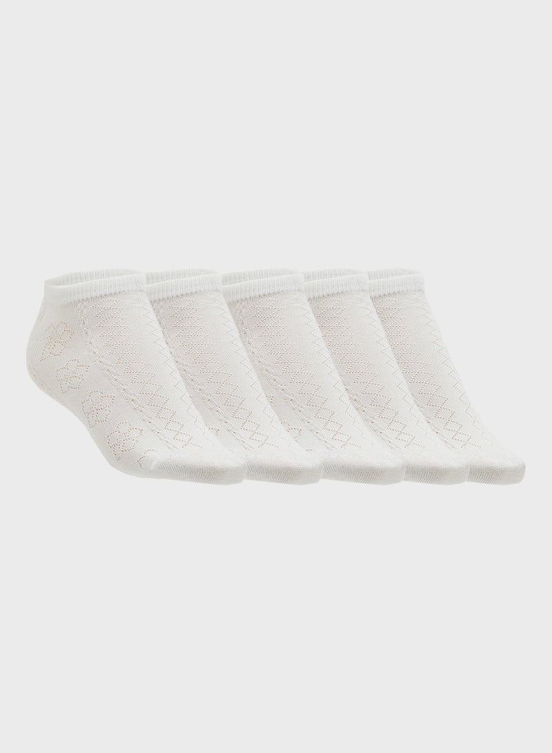 Ginger 5PK Pointelle Ankle Socks - Image 1