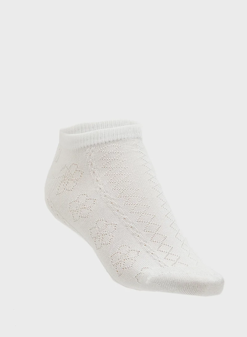 Ginger 5PK Pointelle Ankle Socks