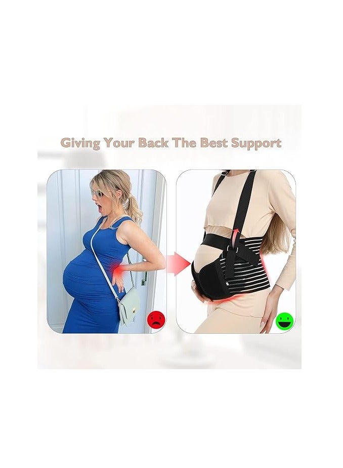Generic Belly Bands for Pregnant Women - Adjustable Maternity Belt Pregnancy Support, Breathable Abdominal Binder & Back Brace, 360° Support for All Stages of Pregnancy & Postpartum (Black, XXL(95-140cm) - Image 2