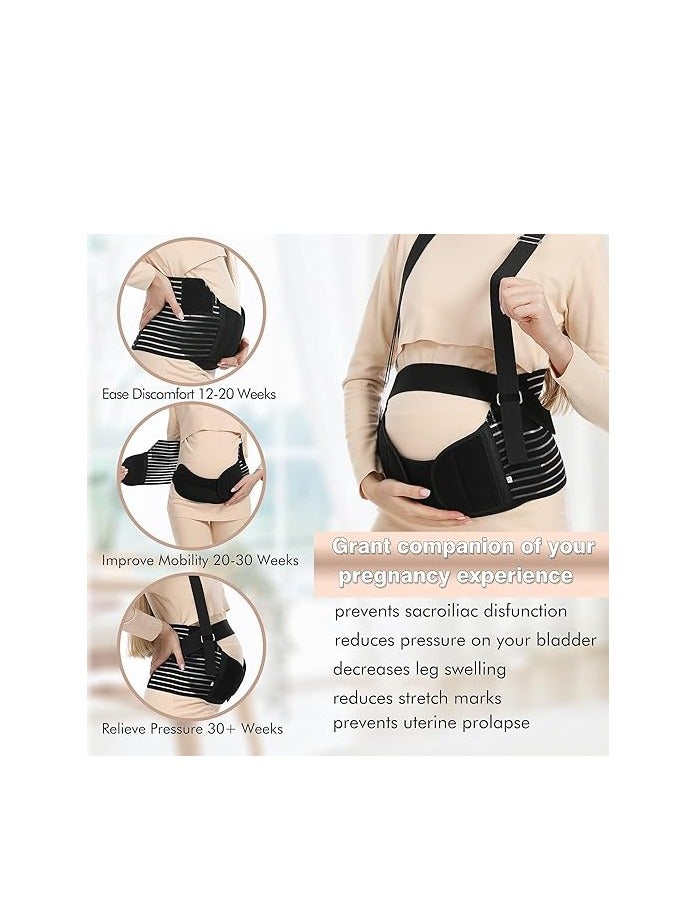 Generic Belly Bands for Pregnant Women - Adjustable Maternity Belt Pregnancy Support, Breathable Abdominal Binder & Back Brace, 360° Support for All Stages of Pregnancy & Postpartum (Black, XXL(95-140cm) - Image 3