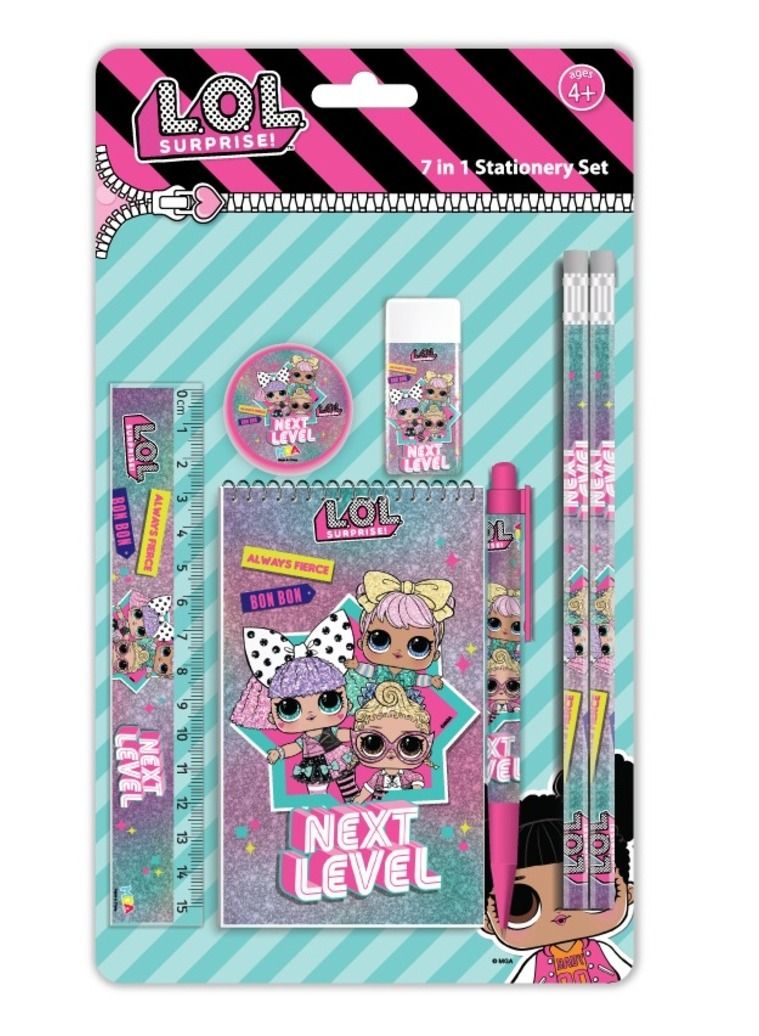 L.O.L. SURPRISE! 7 in 1 Stationary Set, Color Pink