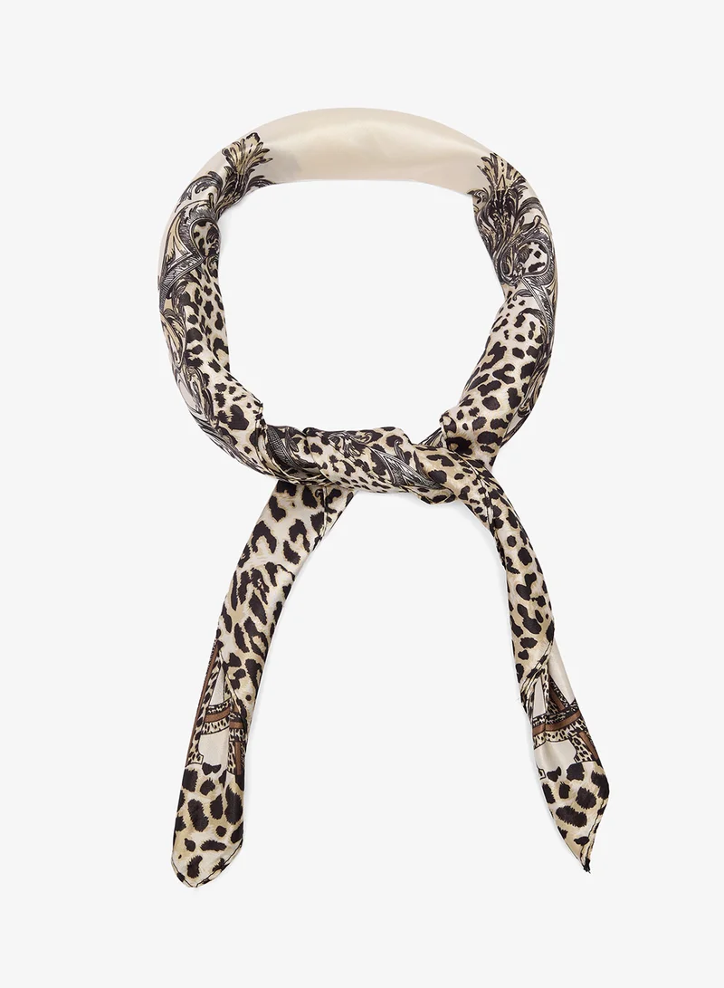 Ginger Satin Monochrome Headscarf