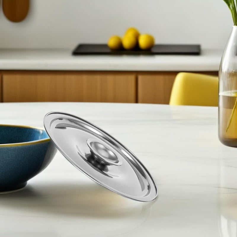 Stainless Steel Skillet Lid and Pot Cover 12cm Universal Pan Lid with Tight Seal for Saucepan and Frying Pan Cooking Use - Image 5