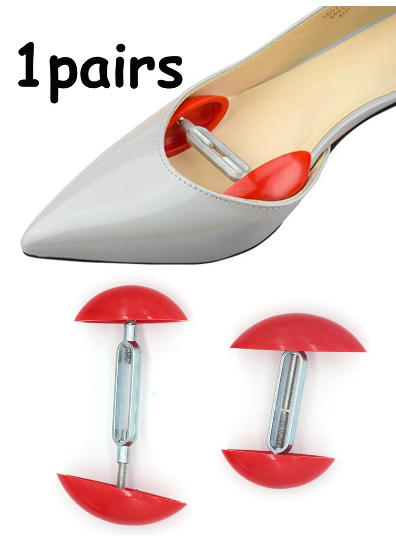 1 Pair Adjustable Shoe Stretcher Expander, Shoe Tree Shaper for Men Women, Widener for High Heels and Boots Footwear Care Tool - Image 1