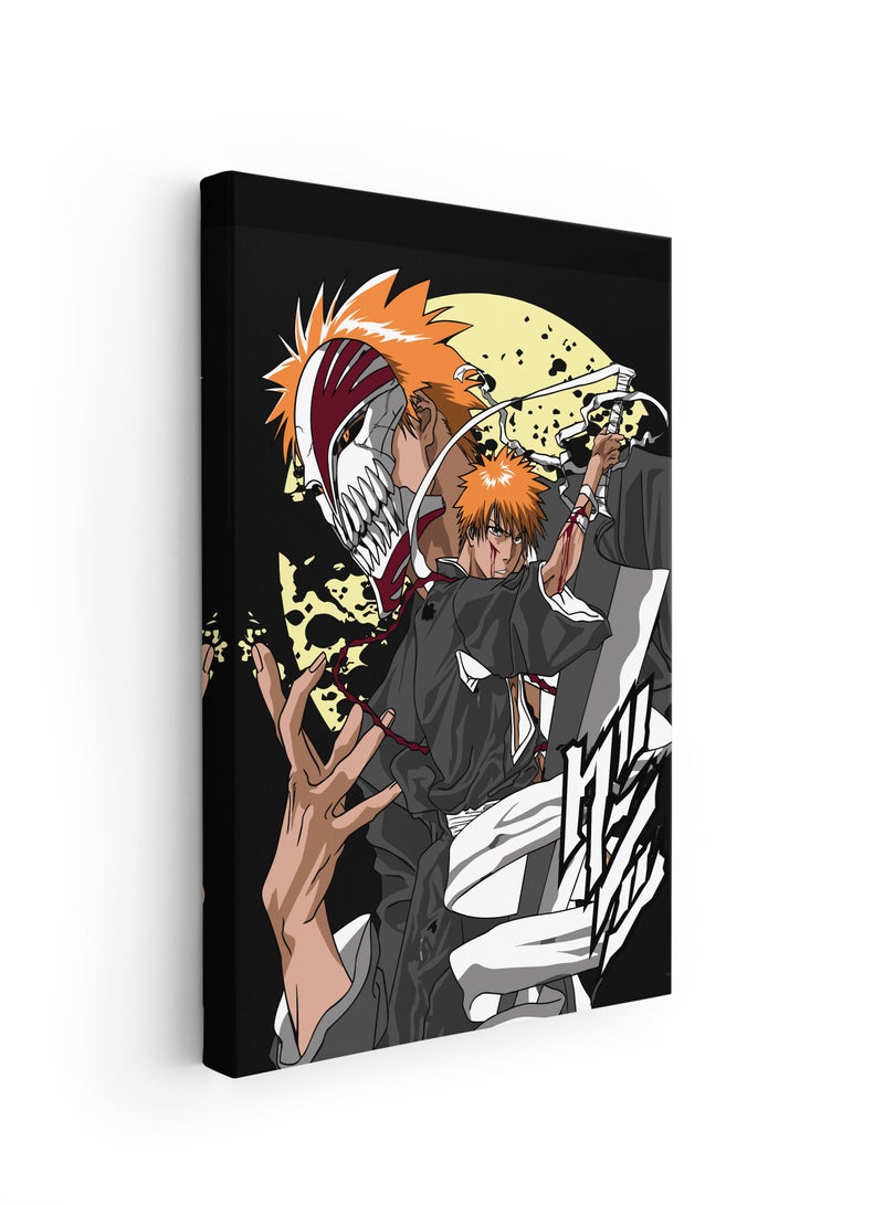مودكلاس لوحة جدارية باطار خشبي لشخصية كوروساكي ايتشيغو من بليتش - Image 2