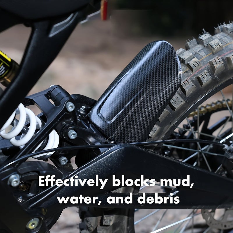 Rear Fender Mud Guard Imitation Carbon Fiber Black for Sur Ron Light Bee Segway X160 X260 - Image 4