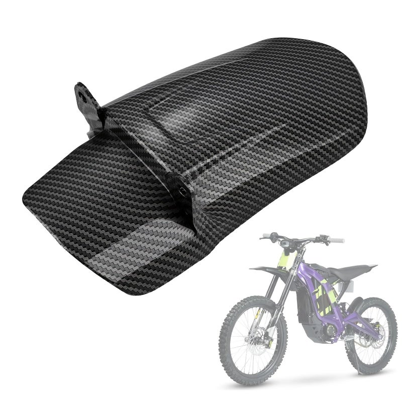 Rear Fender Mud Guard Imitation Carbon Fiber Black for Sur Ron Light Bee Segway X160 X260 - Image 1