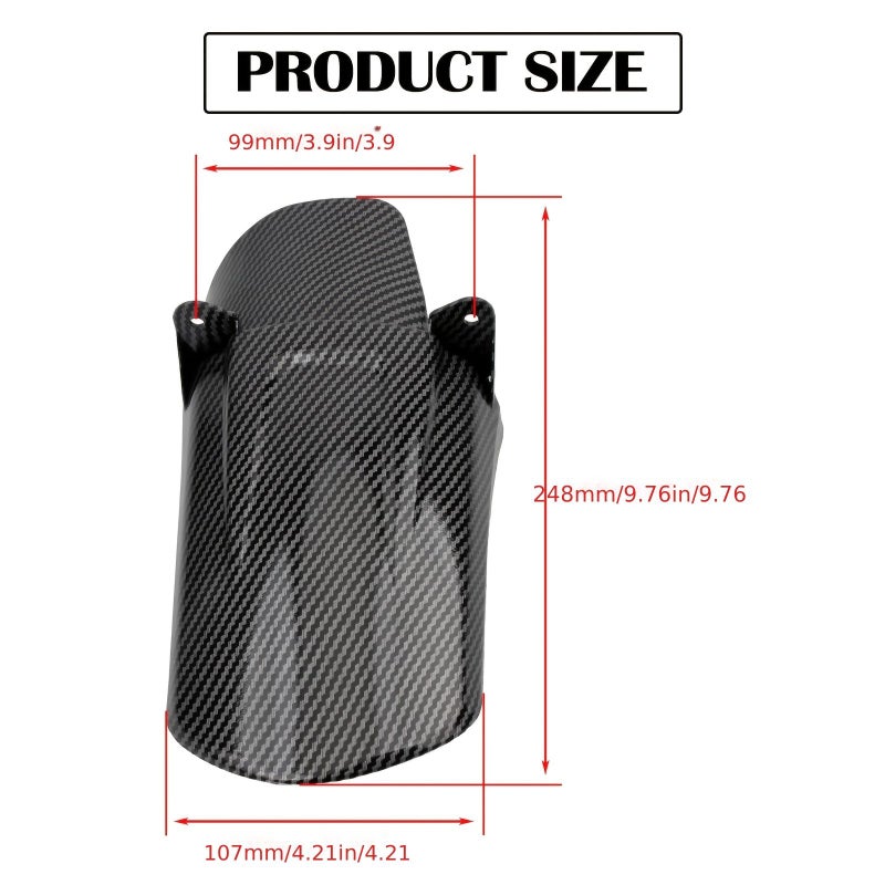 Rear Fender Mud Guard Imitation Carbon Fiber Black for Sur Ron Light Bee Segway X160 X260 - Image 2