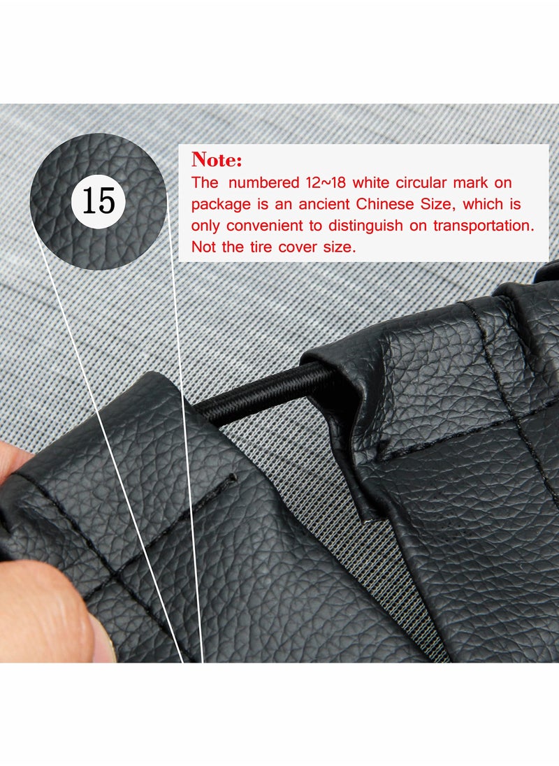 Generic 27-30 inch Spare Tire Cover Thickening Leather Universal Fit for Jeep, Trailer, RV, SUV, Truck, Soft u0026 Tough Tire Wheel Cover for Car(Fits Entire Wheel Size 27-30 inch)  - Image 3