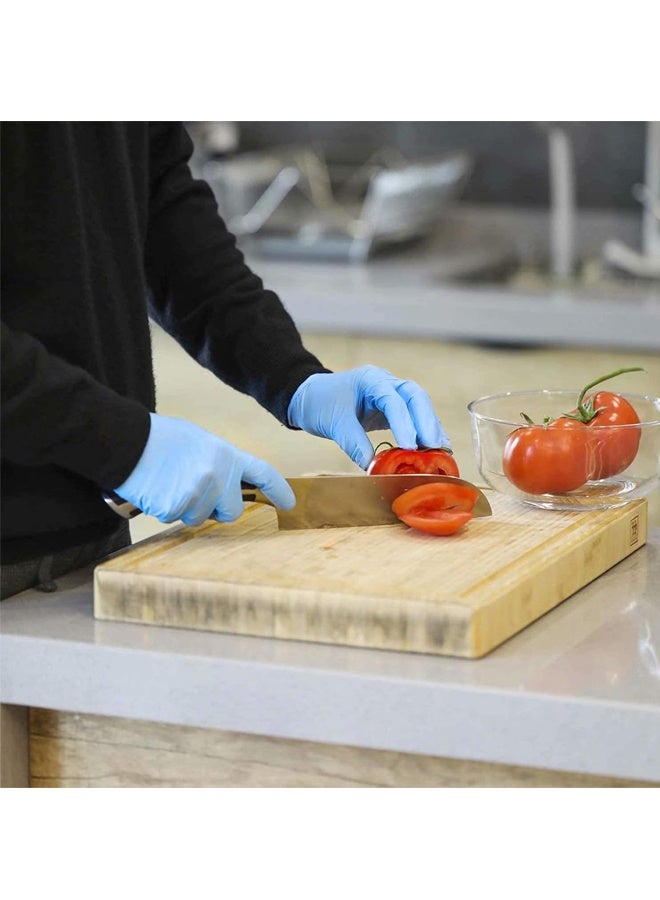 HOMESTAR Disposable Gloves Medium, Nitrile and Vinyl Blend Material Gloves, Latex Free,100 Pcs， Food Grade Glove for Cleaning, Food Prep, Blue ﻿ - Image 4