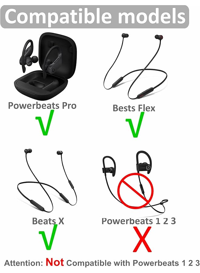 erorex Ear Tip Replacement For Powerbeats Pro Beats Flex Replacement Earbuds Tip Ear Gel Ear Plug Eartip Compatible With Powerbeats Pro Noise Reduce Silicone Rubber Gel Earbuds Eartips 8 Pairs Navy - Image 2