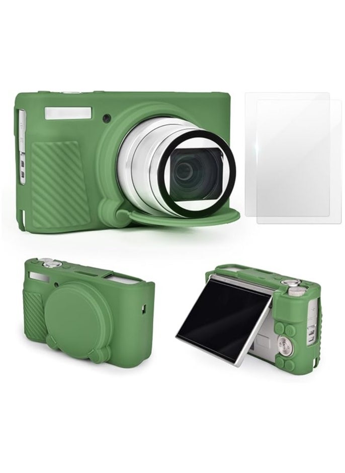 OCTOBER مجموعة ملحقات حقيبة الكاميرا من طراز Canon SX740 【مع فيلمين معينين بشاشة LCD】، غلاف واقي من السيليكون متوافق مع كاميرا كانون PowerSS730 SX740 HS الرقمية  - Image 1