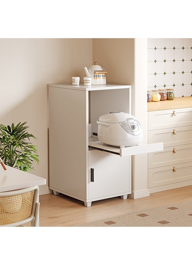 Household Open Storage Rack with Closed Cabinets and , Multi-Purpose 2 Tier Corner Cabinet Kitchen Storage Cabinet, Sideboard & Dish Storage Cabinet -Suitable for Kitchen/Dining Room/Living Room - 35×40×87.8CM - Image 4