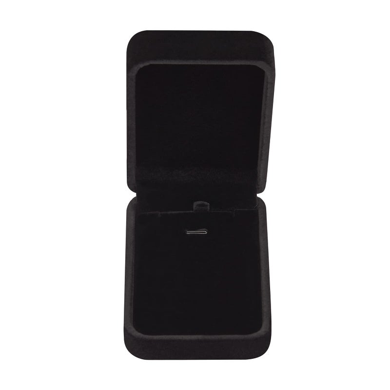LETURE 3 Pieces Velvet Pendant Necklace Gift Boxes Set, Classic Jewelry Packaging Storage Case, Jewellry Display Box for Wedding, Engagement, Proposal, Birthday and Anniversary (Black) - Image 3