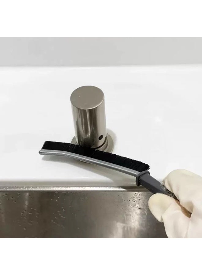 2 Pieces Gap brush toilet kitchen tile dead corner cleaning multi-functional window slit groove dust brush bristles Black - Image 3