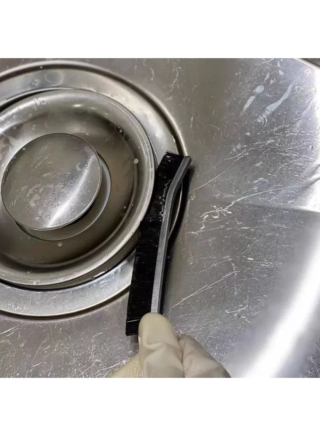 2 Pieces Gap brush toilet kitchen tile dead corner cleaning multi-functional window slit groove dust brush bristles Black - Image 5