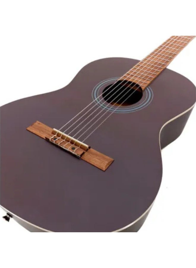 Bamboo GC-39-GREY 4/4 Full-Size Classical Guitar with Gig Bag – Matte Grey Finish - Image 3