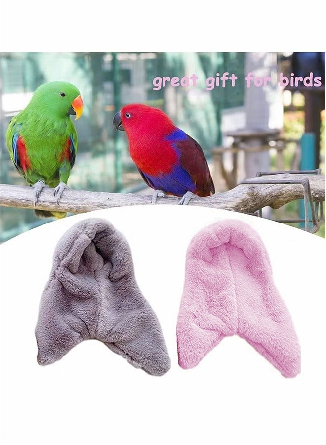 GMORO 2Pcs Plush Bird Tent, Parrot Toy, Comfortable Corner Hanging Warm Blanket Bird Nest Bird Bed, Bird Cage Hammock Warm Nest for Parrot Lovebirds Small and Medium Birds - Image 2