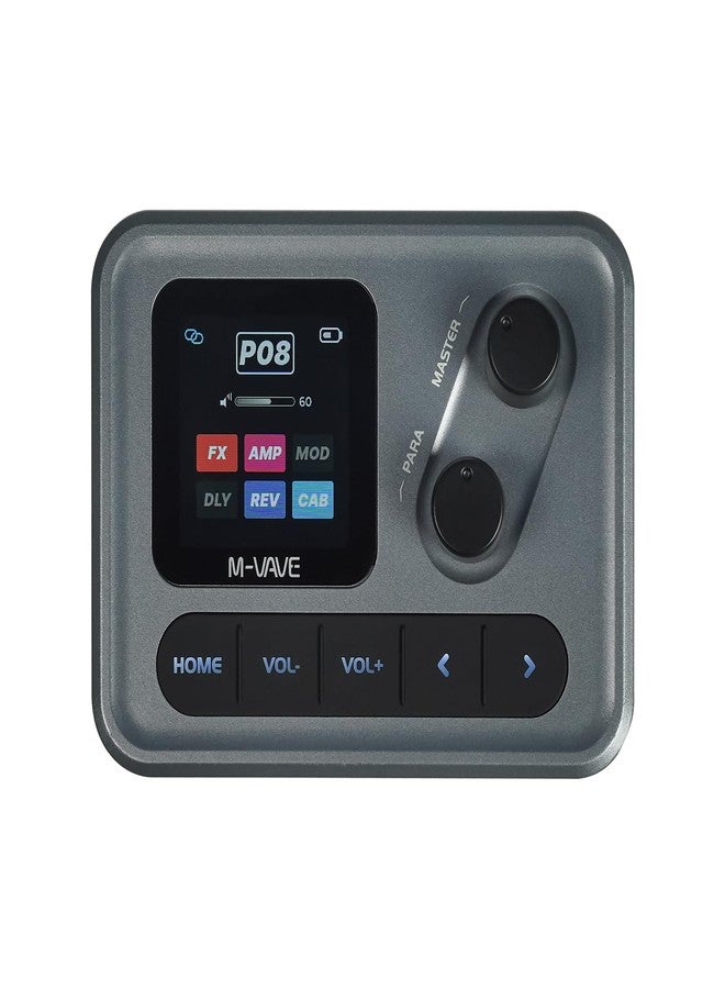 ام- فيفي دواسة تأثيرات M-VAVE Pocket AMP للجيتار والبيس، 6 وحدات، أكثر من 80 إعدادًا مسبقًا مدمجًا، تأثيرات صوتية: كورَس، تأخير، صدى، تعديل IR CAB، تريمولو، ستيريو TRS، واجهة صوت USB من النوع C، خاصية LOOPBACK، قابلة للتسجيل - Image 1
