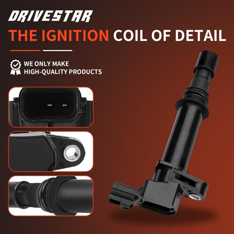 DRIVESTAR Ignition Coil Pack Compatible for Dodge Dakota Durango Ram 1500 Nitro Jeep Commander Raider Grand Cherokee Liberty 4.7L V8 3.7L V6 UF270 UF297 UF399 - Image 3