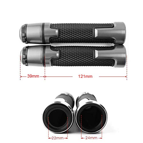 LANQIAN 7/8'' 22mm Motorcycle CNC Aluminum Powersports Handlebar Grips with Grip Ends for ZX-10R ZX10R SE Performance KRT for ZX-10RR ZX10RR Performance Red - Image 4