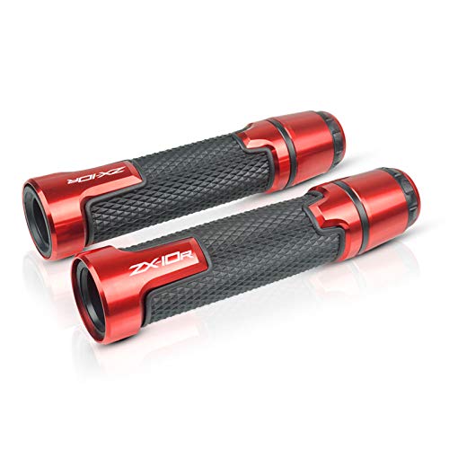 LANQIAN 7/8'' 22mm Motorcycle CNC Aluminum Powersports Handlebar Grips with Grip Ends for ZX-10R ZX10R SE Performance KRT for ZX-10RR ZX10RR Performance Red - Image 3