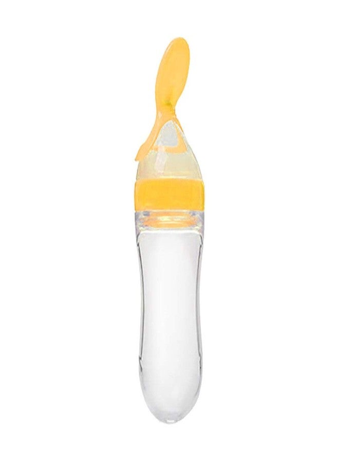 Heights 90ml Newborn Toddler Food Supplement Rice Cereal Bottles Infant Baby Milk Feeder Silicone Squeeze Feeding Bottle with Spoon(Random Color) Pack of 1 - Image 5