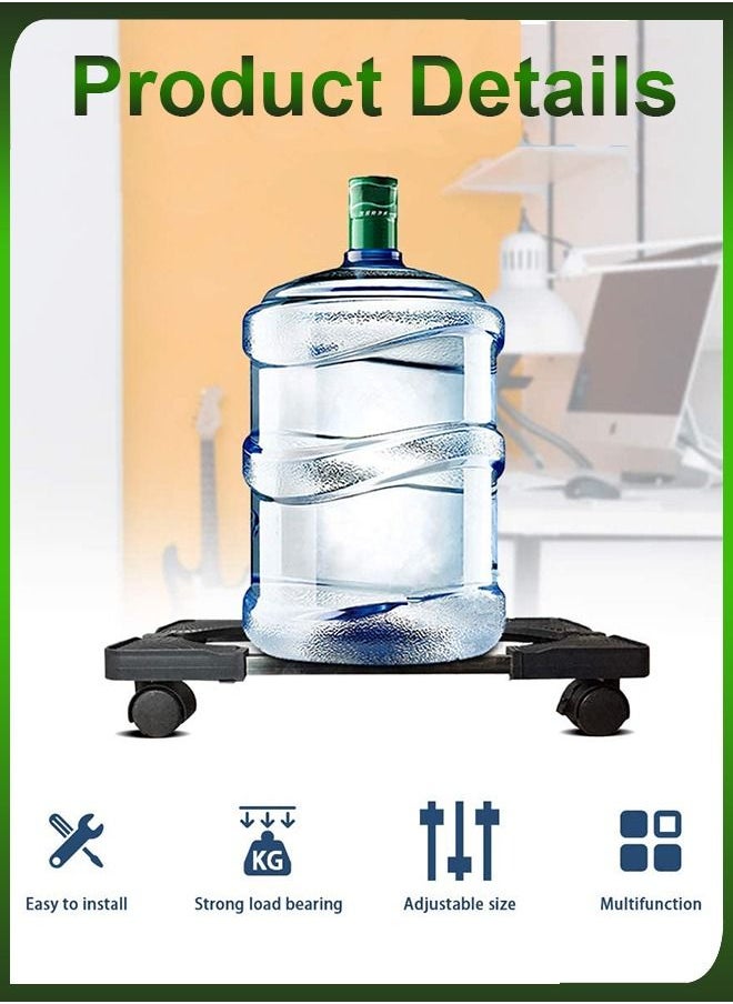 DBLEW - Multifunctional Movable Adjustable Base Rack Stand With Wheel Trolley Cart for Appliances Drinking Water Dispenser and Gas Bottle Cylinder Base - Image 1