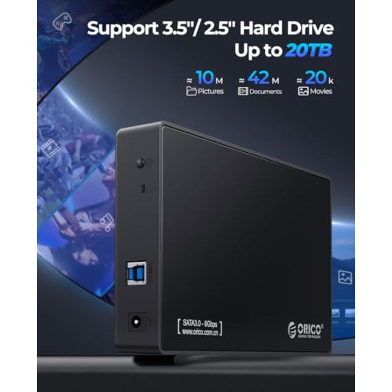 3.5 بوصة أداة مجانية SATA USB 3.0 حاوية القرص الصلب الخارجي 3.5 SATA HDD وSSD القرص الصلب Caddy-3588US3 - Image 5