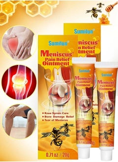 Sumifun 2 Packs Combo Meniscus Pain Relief Ointment Cream Joint Arthritis Pain Relief Cream Knee Care Bee Venom Cream for Joint Care Treatment Gel Cream Bee Venom Joint & Muscle Pain Relief Cream 2x20g  - Image 1