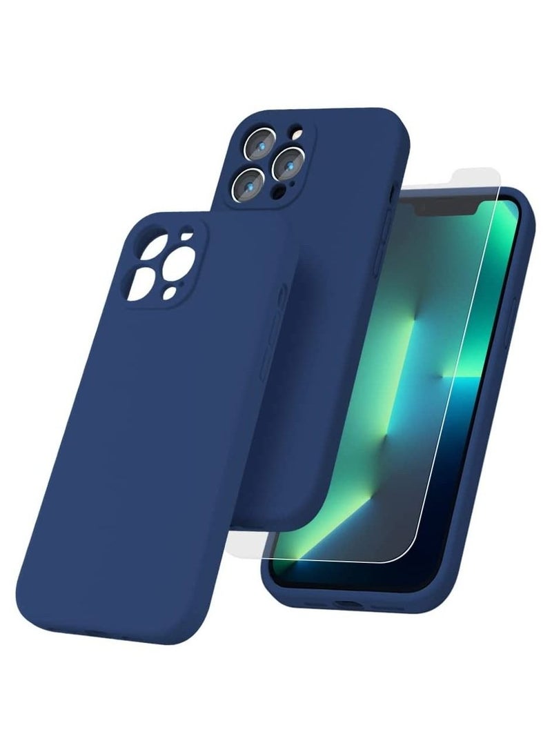 Silicone Magnetic Case for iPhone 12 Pro Max with 2 Pack Tempered Glass Screen Protector Magsafe Case  - Image 1