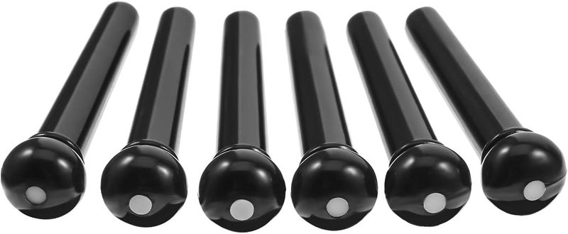 TecUnite 12 Pcs Acoustic Guitar Bridge Pins with Bridge Pin Puller Remover and Saddle Nut, Acoustic Guitar Replacement Parts and Accessories - Image 2